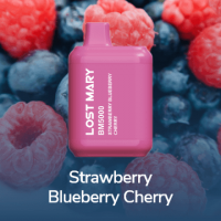 Одноразовая электронная сигарета Lost Mary BM 5000 - Strawberry Blueberry Cherry