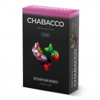 Бестабачная смесь Chabacco Medium - Strawberry Mojito (Клубничный Мохито) 50 гр